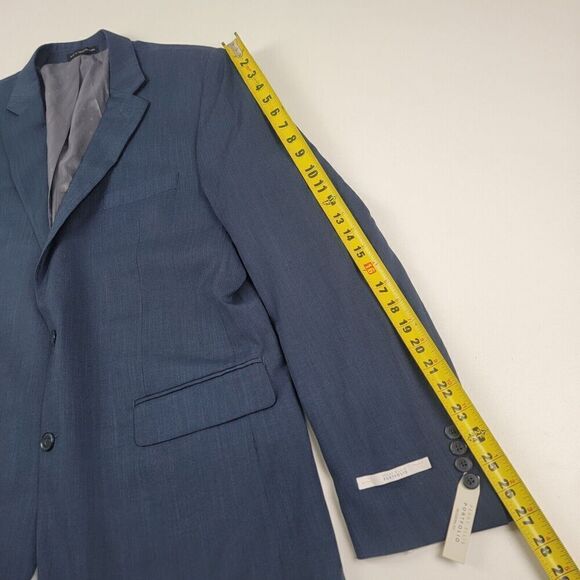 Perry Ellis Portfolio Men Navy Blue Jacket Blazer Coat Mens Sz 44L NWT Innovator - Picture 9 of 16